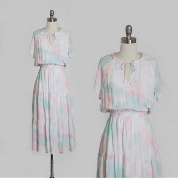 Cloth & Stone Pastel Tie Dye Maxi Dress Women's Size S - Picture 3 of 10
